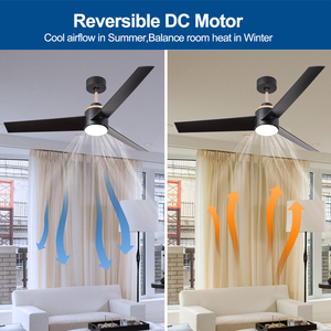 Bedroom Living Room <b>Ceiling</b> Fan 52IN With <b>Light</b> Reversible BLDC Motor 3CCT <b>Dimmable</b> Remote - Product Image 4