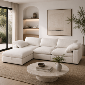 Ensemble de meubles modulaires pour salon VL Modern Free Combination en tissu microfibre de qualité nuage et éponge - Product Image 1
