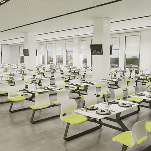 Nhựa hiện đại trường căng tin ăn bàn Ghế bộ cho đại học cao đẳng thức ăn nhanh nhà máy giá cho các trường học nhà hàng - Product Image 1