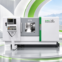 Mesin Bubut CNC CT5 Twin Spindle 4-Axis Tugas Berat Akurasi Tinggi 45 Slant Bed Kontrol FANUC Turret 12-Posisi