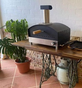 <span class=keywords><strong>Four</strong></span> <span class=keywords><strong>à</strong></span> <span class=keywords><strong>pizza</strong></span> au propane d'extérieur vendu directement en usine, <span class=keywords><strong>four</strong></span> miniature portable, pierre <span class=keywords><strong>à</strong></span> <span class=keywords><strong>pizza</strong></span>, métal chromé, 13 pouces pour le jardin - Product Image 5