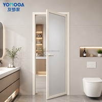 Puerta de Vidrio y Aluminio para Baño de Villa y Hotel, Impermeable, con Estilo Moderno y Acabado de Alta Calidad
