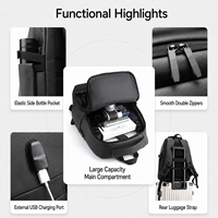 Sac à dos pour ordinateur portable grande capacité en tissu Oxford, imperméable, durable, respirant, avec doublure en polyester, style professionnel, mode, USB, unisexe, pour l'école - Vente chaude