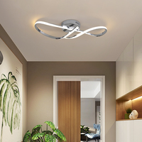 Lustres LED modernes en argent pour salon, chambre, cuisine, chambre d'enfant, éclairage intérieur, lampe de plafond simple et moderne
