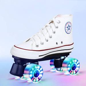 <span class=keywords><strong>Patines</strong></span> de Ruedas EACH Canvas <span class=keywords><strong>Quad</strong></span> con Ruedas Brillantes, <span class=keywords><strong>Patines</strong></span> Unisex para Hombre y <span class=keywords><strong>Mujer</strong></span>, <span class=keywords><strong>Patines</strong></span> para Adultos - Product Image 6