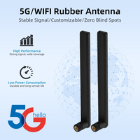 Router WiFi de Doble Banda 2.4GHz 5.8GHz, Antena con Interfaz Roscada, 12dBi de Alta Ganancia, Omni Rubber Duck para AP, Cámara, OEM Personalizado