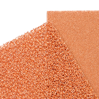 Mousse de cuivre à cellules ouvertes haute porosité 5-130 PPI, porosité 60%-98% pour dissipation thermique, électrode de batterie, support de catalyseur
