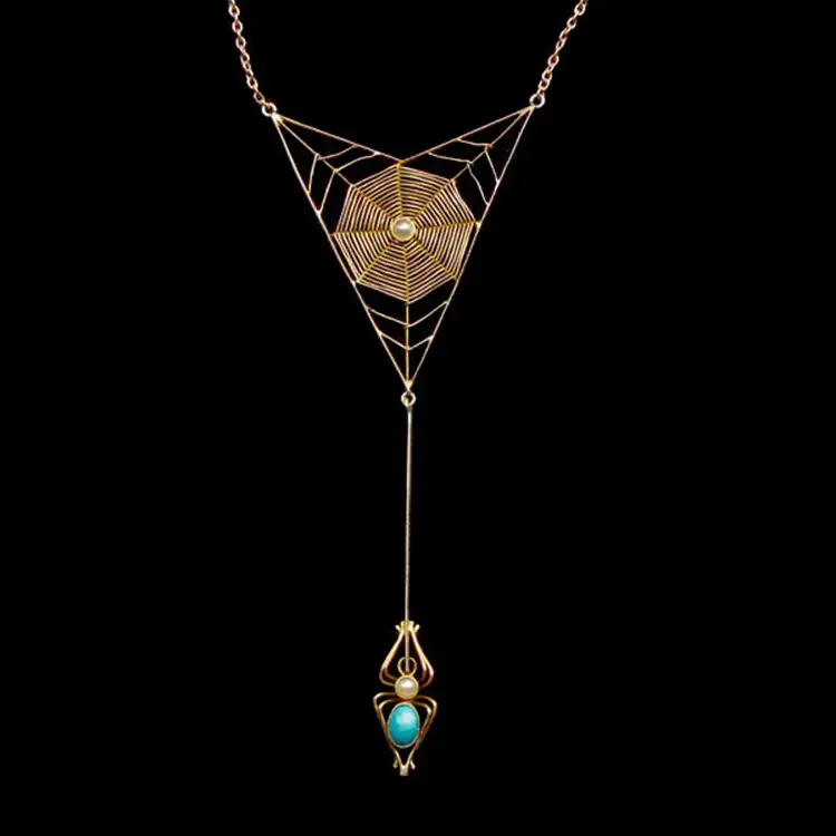 Новейший эксклюзивный дизайн ожерелье Паук Паутина индивидуальная подвеска ожерелье паук ювелирные изделия для женщин ожерелья-цепочки на свитер