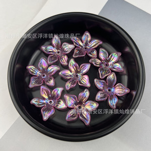 Breloques Fleur de Bauhinia Irisée de Chaozhou en Alliage de Zinc, Cinq Pétales Translucides, Accessoires de Bijoux DIY pour Bracelets et Épingles à Cheveux - Product Image 4