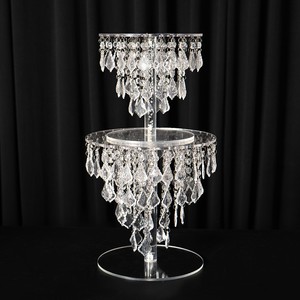 Lampadario di cristallo di cerimonia nuziale del basamento della torta per la cerimonia nuziale decorazione della tavola - Product Image 5