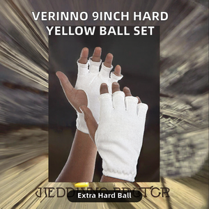 Machine à lancer de haute qualité VERINNO modèle V1003, 9 pouces, avec balles de cricket en coton jaune optique alvéolées extra-durables, lot de 6 - Product Image 2
