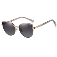 Lunettes de conduite polarisées anti-lumière bleue UV400 à clipser avec charnière à ressort en métal œil de chat Partagas pour femmes