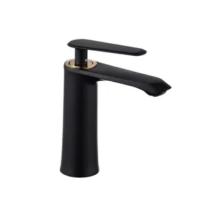 Faucet Manufacturer Bathroom Black Wash Basin Faucet Hot And Cold Water Tap Single Lever Basin Mixer