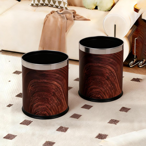 Round Trash Can Cylindrical 4.4kg Indoor Living Room Kitchen Bathroom Use - Product Image 2