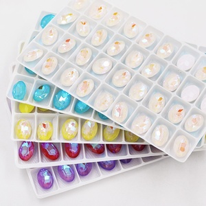 ใหม่มาถึง K9 แก้ว AB คริสตัลรูปไข่ Rhinestone สำหรับอุปกรณ์เสริม - Product Image 2