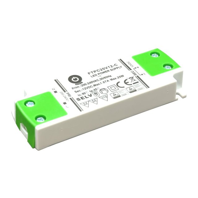 POS Power Switching AC-DC LED Driver 24V 20W Single Channel Plastic Case FTPC20V24-C
