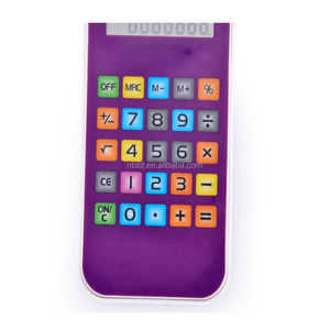 <span class=keywords><strong>Calculatrice</strong></span> solaire en plastique en forme d'<span class=keywords><strong>iPhone</strong></span> à 8 chiffres, couleur violette, avec un ensemble de cinq stylos, très vendue - Product Image 4