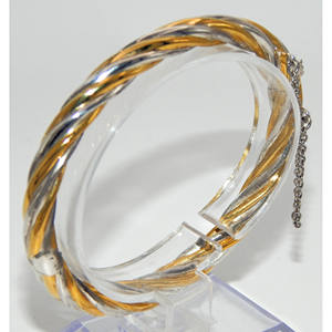 Bracciale Intrecciato in Argento Sterling 925 Placcato Oro - Product Image 1