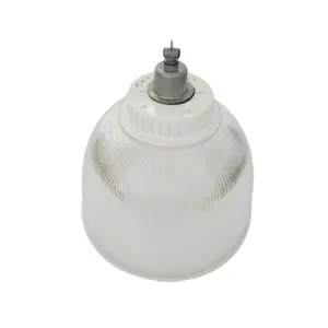 最佳替换E27 E40灯圆顶形盖塑料亚克力12英寸发光二极管户外工业灯盖，带支架钩环