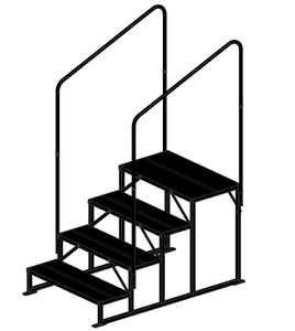 4-bước Motorhome Trailer Non-Slip phụ trợ đường sắt cầu thang bước bậc thang tăng dần nền tảng thang Phân tăng dần thang - Product Image 2