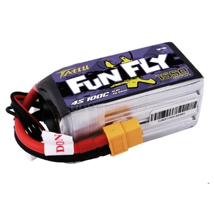 Batterie Lipo <span class=keywords><strong>TATTU</strong></span> <span class=keywords><strong>FUNFLY</strong></span> 1300mAh 1550mAh <span class=keywords><strong>4s</strong></span> 14.8V 100C avec prise XT60 pour Drone FPV taille 250 230 210 180 - Product Image 1