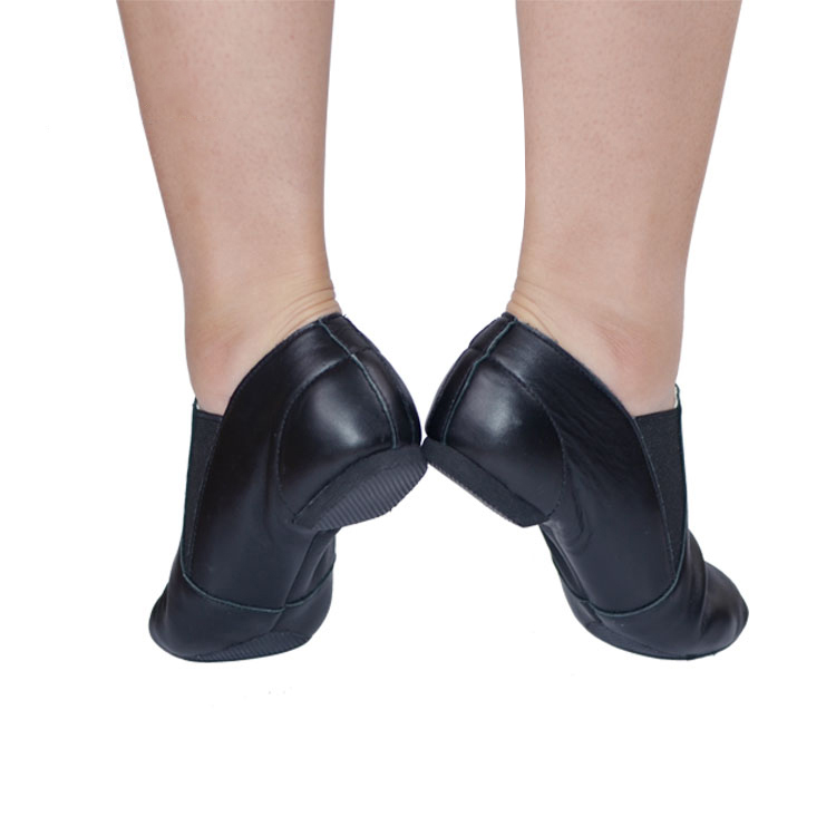 Женские танцевальные туфли из сплит-кожи с двойной эластичностью