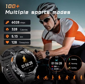 Reloj inteligente T-Rex 3 GPS para exteriores para hombre, pantalla HD de 1,75 pulgadas, batería de 1000mAh, linterna LED, resistente al agua 3ATM, reloj deportivo con llamadas Bluetooth HD - Product Image 2
