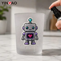 Autocollants découpés Yingao, autocollants pixel kawaii, autocollants mignons de dessins animés, robot, chat, lapin, vinyle imperméable pour ordinateur portable, téléphone, journal, papeterie