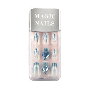 Ensemble de 30 faux ongles en ABS de luxe, tendance, personnalisés, <span class=keywords><strong>à</strong></span> presser, motif carré, colle gel, pour les doigts - Product Image 2