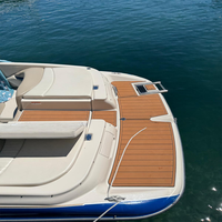 Tapis de pont en mousse EVA imitation teck pour plateforme de bain et cockpit de bateau Glastron GLX 235 2008, style SeaDek MarineMat, auto-adhésif