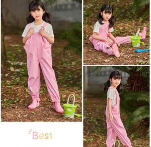 Pantaloni da <span class=keywords><strong>pioggia</strong></span> con bretelle impermeabili a prova di fango e sporco pantaloni da <span class=keywords><strong>pioggia</strong></span> per bambini pantaloni da <span class=keywords><strong>pioggia</strong></span> - Product Image 3