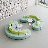 Canapé modulaire moderne sectionnel inclinable en tissu, éponge haute densité, durable, écologique, confortable, ensemble de canapés pour hôtel et bureau