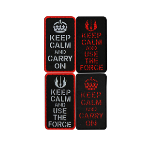 Mantenere la calma <span class=keywords><strong>e</strong></span> portare avanti le toppe del distintivo del bracciale del gancio <span class=keywords><strong>e</strong></span> del passante del ricamo del Morale tattico - Product Image 1