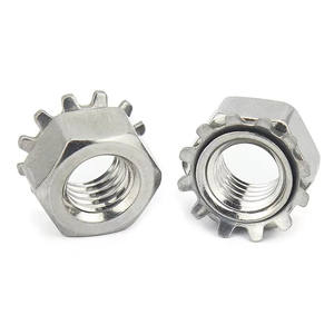 有现货 碳钢镀锌外牙星形六角锁紧螺母 1/4” <span class=keywords><strong>3</strong></span>/8” 5/16” 六角锁紧K型螺母 - Product Image 1