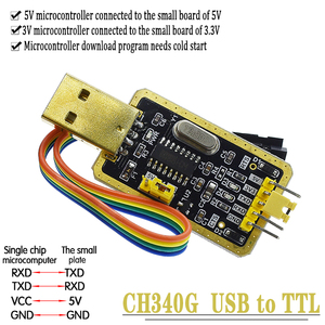 โมดูล CH340 USB เป็น TTL CH340G อัปเกรด ดาวน์โหลด แผ่นแปรงลวดขนาดเล็ก บอร์ดไมโครคอนโทรลเลอร์ STC USB เป็นซีเรียล แทน PL2303 - Product Image 5