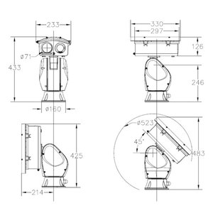Telecamera PTZ NVR per Visione Notturna EO IR, Resistente alle Intemperie, per Sorveglianza Intelligente e Rilevamento Fumi da Incendi Boschivi, Protezione da Intrusione IK10 - Product Image 4
