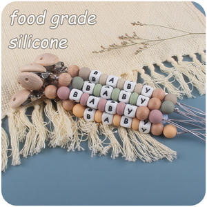 <span class=keywords><strong>Chupete</strong></span> de haya para bebé, Clip para calmar al bebé, de <span class=keywords><strong>silicona</strong></span>, para morder el <span class=keywords><strong>nombre</strong></span>, <span class=keywords><strong>cadena</strong></span> Molar para evitar el juguete de la <span class=keywords><strong>cadena</strong></span> - Product Image 2