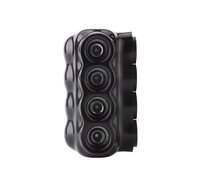 Conectores de Cable Eléctrico Negros UL QMS-S2-0-4, Conectores Multi-Tap Aislados, Terminales LUG de Entrada de un Solo Lado, UL y No UL
