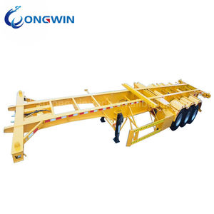 Platte oplegger container 20ft 40ft 45ft stalen skelet semi-trailer master container transport <span class=keywords><strong>chassis</strong></span> - Product Image 3