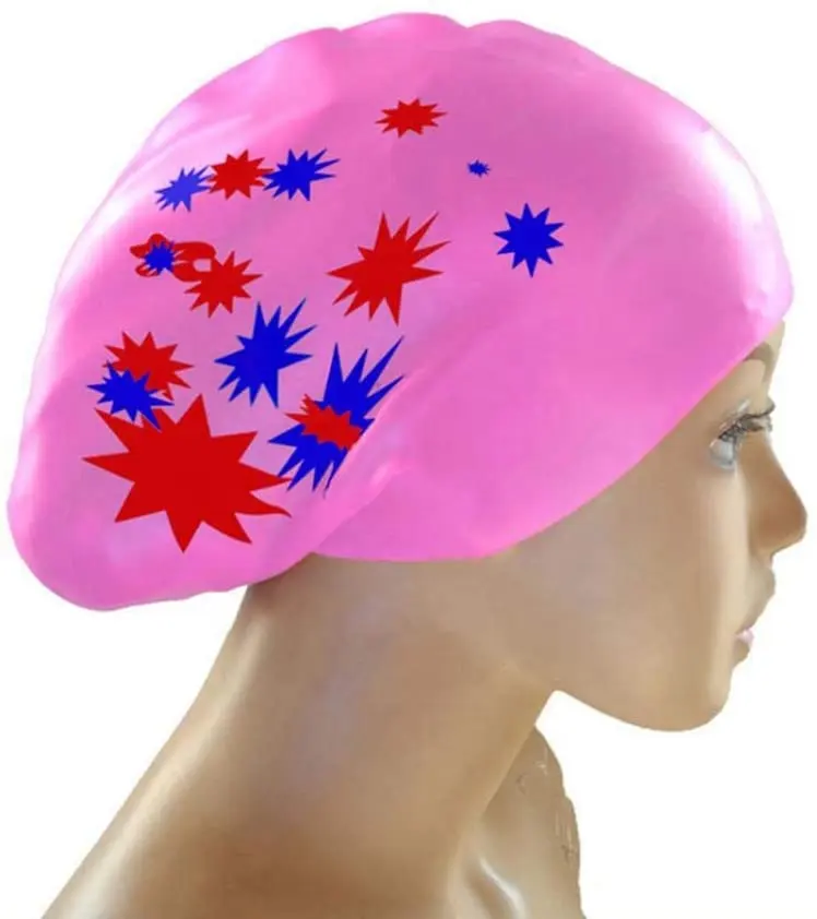 Gorro de natación de silicona para adultos, resistente al agua de alta elasticidad turbante, protección para las orejas, gorro de buceo, para piscina