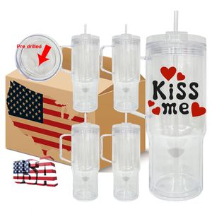 20Pack Custom Logo Pre-Drilled 40Oz Plastic <b>Cup</b> <b>With</b> Silicone Plug for Snow Globe Glitter Diy Gift - Product Image 1