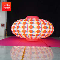 Lanterne gonflable géante personnalisée rouge avec lumières LED pour événements