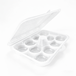 Bandeja de 10 compartimentos para Xiaolongbao con tapa, tipo concha, para llevar, contenedor desechable de PP para Shaomai, dumplings al vapor y dim sum - Product Image 5