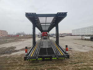 Diseño europeo 17 metros 2 ejes Tractor de dos pisos Semi-remolque de 8 coches Ejes de acero de calidad Aviones Tarmac Precio de fábrica Venta - Product Image 5