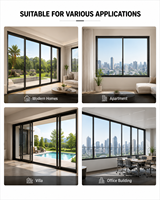 Fenêtre coulissante en alliage d'aluminium sur mesure Foshan, design moderne, insonorisée et économe en énergie pour cuisine, hôtel, villa
