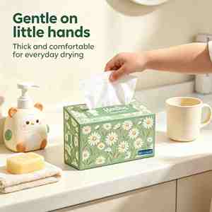 Serviettes en papier jetables pour les mains, mouchoirs pour le visage, version épaisse, lingettes non tissées jetables dans les toilettes - Product Image 6