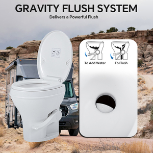 Homful Trắng PP thẳng tuôn ra <span class=keywords><strong>RV</strong></span> nhà vệ sinh với súng nước cho Motorhome Caravan & thuyền - Product Image 3