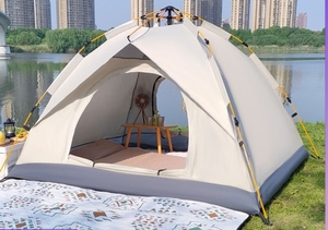 Buon sconto 6 persone tessuto ultraleggero Pop-up campeggio tenda facile messa a punto con una camera da letto struttura per all'aperto <span class=keywords><strong>Kamping</strong></span> - Product Image 5