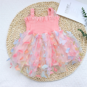 Offre Spéciale papillon appliques <span class=keywords><strong>habiller</strong></span> robes pour bébé filles 0-24 M bébé Tulle bébé fille robe d'été - Product Image 2
