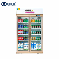 Réfrigérateur de Luxe Neuf pour Boissons Énergisantes LG-800F, Vitrine Réfrigérée à Double Porte Vitrée pour Restaurants et Bars